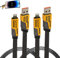 ALIDOU 2Pack 4 in 1 Charger Cable 65W, Multi Charger Cable 4 in 1 Fast Charging, Universal Charging Cables with Type-c to USB-C for Phone/Pad/More, Data Transfer, Braided 6.65FT Cables