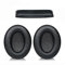 Ersatz-Ohrpolster, Kopfbandkissen, kompatibel mit Sennheiser HD201, HD201S, HD206, HD180, Ohrenschützer, Reparaturteil, schwarzes Leder-Set