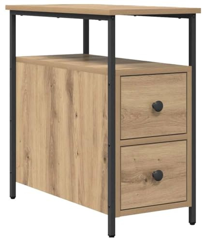 vidaXL Nachttisch Artisan-Eiche 30 x 60 x 60 cm Holzwerkstoff, Moderne Schlafzimmer, rechteckiger Nachttisch, praktische Ablage, Platzwunder für Dein Zuhause