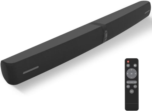 Yinet-EU Soundbar für TV, 90 W 2-in-1 Abnehmbar Soundbar mit Auto Volume Boost, TV-Lautsprecher mit Bluetooth 5.3/ARC/Opt/AUX-Anschluss, Heimkino-Soundbars für PC/Gaming/Projektoren, 1 Stück