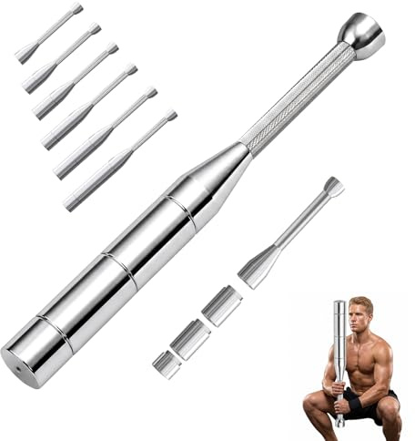 Verstellbare Macebell 3-8kg, 6-in-1 Indian Clubbell mit rutschfestem Griff, Platzsparende Hantelstange für Ganzkörper, Muskel, Schulter, Griff und Unterarmtraining