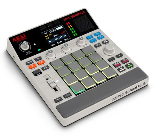 Akai Professional MPC Sample Standalone Portable Sampler, Sequencer and Effects Processor, with Rechargeable Battery, USB-C, Built-in Speaker and Microphone