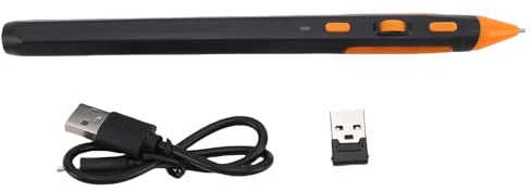 BONKZEBU Computer Mouse Pen,Wireless Optical Pocket Pen Mouse,Wireless Ergonomic Design with Adjustable and PPT Flip Function, for Laptops Desktops Tablets Smartphones Smart TVs (Black)