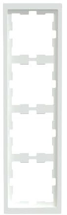 Schneider Electric Merten MEG4040-6535 Rahmen für Steckdosen und Schalter 4-fach, System Design, Lotusweiss, Made in Germany