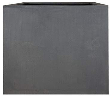 Pflanzwerk® Pot de Fleur Fibre de Verre XXXL Cube Gris 85x100x100cm *Jardinière antigel* *Protection UV* *Qualité européenne*