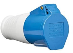 Knightsbridge 240V IP44 32A Connector 2P+E, Blue