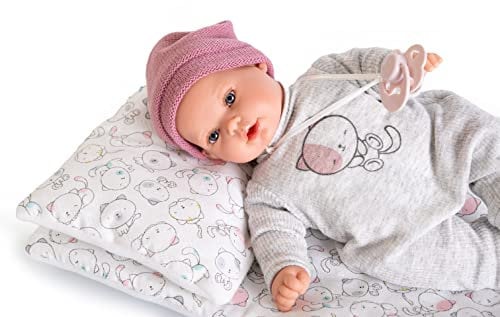 Antonio Juan Kika-Puppe, 27 cm, weint ohne Sauger, Rosa
