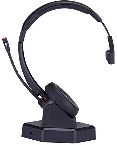 MKJ Wireless Headset with Microphone Noise Cancelling Call Center Home Office Wireless Headphone for Softphones Teams Zoom Jabber Conference Calls Headset for Computer PC Laptop Mac