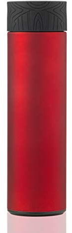 BOHORIA® Premium Vakuum Isolierflasche Thermosflasche 0,5 L aus 18/8 Edelstahl | leicht und kompakt für Kinder, Uni, Schule, Sport (Rubin Red)
