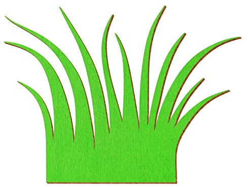 Paletta per erba in legno verde chiaro, V1-5-50 cm, decorazione fai da te, dimensioni: 7 cm, confezione da 10 pezzi