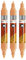 Molotow One4All Acrylic Twin Marker (Strichstärke 1.5 mm und 4 mm, hochdeckend und permanent) 3 Stück Farbe 117 pfirsich pastell