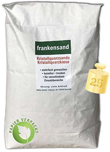 Anbobo Müller GmbH - Filtersand/Filterkies/Kristallquarzsand/Quarzsand für Sandfilteranlagen - 25 KG - 1,4-2,2mm - Deutsche Produktion