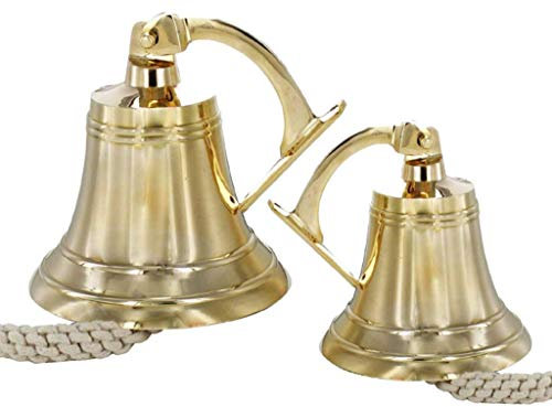 THORINSTRUMENTS (con dispositivo) Timbre Marítima de latón reloj de servicio Campanas náuticas 6 pulgadas