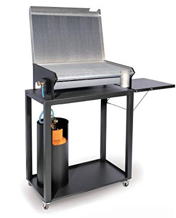 BEL-FER 1219BBQC/70 Gasgrill für den Außenbereich aus Stahl mit Lavastein 70 x 40 cm
