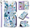 ULAK iPhone SE 2020/2022 Hülle, iPhone 8/7 Lederhülle PU Flip Cover Tasche Brieftasche Schutzhülle Magnet Handyhülle Stand mit Kartenfächer Case für iPhone 7/8/SE 2020/2022 - Floral