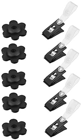 DOITOOL 20 Pièces Clip De Drapeau De Jardin Bouchon De Drapeau De Fête Pinces Drapeau Clips De Drapeau pour Mât De Drapeau en Caoutchouc pour Drapeaux De Prise Serrer Fer Forgé Plastique