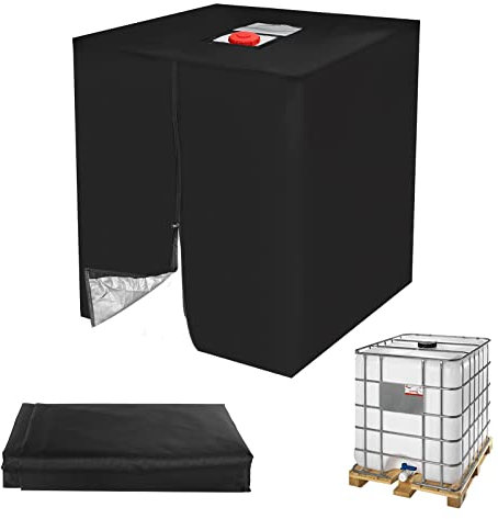 IBC Tank Abdeckung, 1000L Wassertank Abdeckplane, IBC Container Cover, Schutzhülle Schutzplane Cover Mit Reißverschluss Abdeckplane Schutzhülle Schutzplane Für Container Behälter Regenwassertank