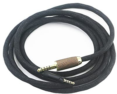 NewFantasia 4.4mm Balanced Male 6N OCC Copper Silver Plated Cord 4.4mm Balanced Cable Compatible with Sennheiser HD598 HD598 SE, HD560s HD598 Cs, HD598 SR, HD599 Headphone Walnut Wood Shell