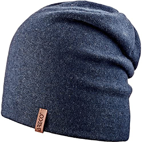 Areco Sports Strickmütze Uni mit Kaschmir, One Size, blau