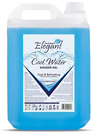 Elegant Body Wash REFILL | Cool Water | 5 Liter | Original Body Wash by ELEGANT, Paraben Free | Cool And Refreshing With Moisturizing Effect, PERFUMED Body Wash Contains Natural Ingredients