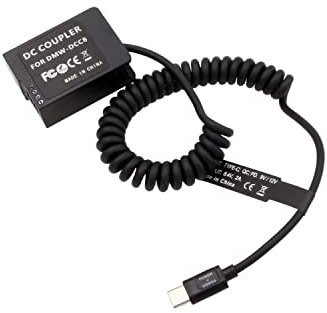 HangTon Power Bank QC PD 9V USB-C Dummy Battery for Panasonic G5 G7 G80 G99 FZ2500 FZ300 Sigma FP Camera DMW-DCC8 DMW-BLC12