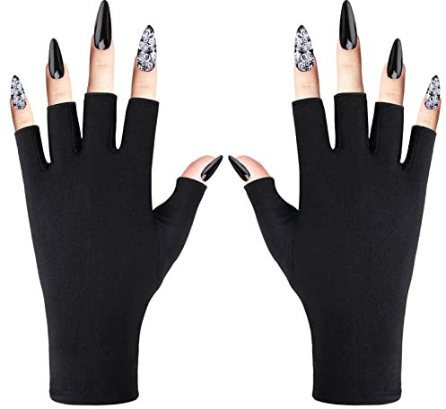 Molain Maniküre Handschuhe Anti UV Handschuhe Professioneller Gel Schutz fingerlose Handschuhe für Maniküre Nagelkunst Hautpflege Schutz-Handschuhe (5 Finger)
