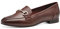 MARCO TOZZI Damen Loafer ohne Absatz aus Kunstleder Elegant, Braun (Chestnut), 39