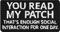 Aufnäher Patch You read my patch - That's enough social interaction for one day Lustiger Sticker zum aufbügeln | Jeans Flicken Bügelbilder für alle Stoffe | fabric applique 75x40mm
