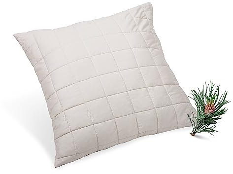 JONA SLEEP® Bio Kissen Zirbe - 100% natürliches Premium Komfort-Schlafkissen für erholsamen Schlaf - sehr hohe Atmungsaktivität - angenehm wohltuender Zirbenduft (Zirbe, 80 x 80 cm)
