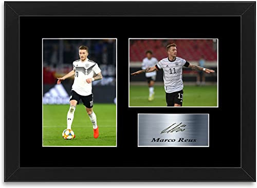 Foto-Poster Marco Reus Fußballspieler Deutschland, gerahmt, gerahmt, Geschenk für Fans und Fans