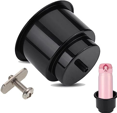 pologmase Inserto portabicchieri per barche | Porta bicchieri da incasso di ricambio con foro di scarico - per barche, portabottiglie stabili universali per campeggio, auto, camion, marina