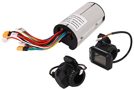 Natudeco Scooter-Controller-Motor, Bürstenloser Controller, 5-6 Zoll, 350 W, 12 A, Echtzeit-Anzeigefeld, Scooter-Controller-Kit 36 ​​V Für Gleichstrommotoren, Roller