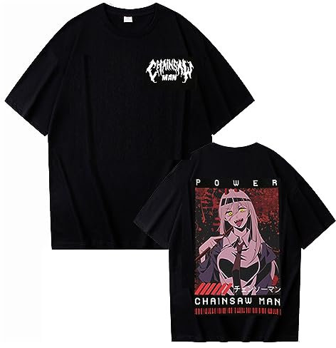 xhomeshop Anime Chainsaw Man T-Shirts Power Summer Pullover Power T-Shirts Chainsaw Man Power Tee Cosplay Sweatshirts
