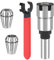Dlantool 1/2 Shank Router Collet Extension Rod Chuck Holder ER20 Extender Adapter Woodworking Milling Bit Convert 1/2, 1/4 Shank Router Bit with ER20 Spring Collet 6.5mm 12.7mm