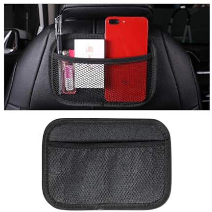 JNNJ Wohnmobil Handytasche Netz, Autositz Selbstklebend Ablagenetz, Auto Elastisches Aufbewahrungsnetz, Auto Innenräume Mini Aufbewahrungs Oxford Netztasche(Groß)