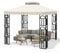 Go Beyond Pavillon 25,4 x 25,4 cm, Ersatzdach, doppelstöckige Pavillon-Abdeckungen mit Lüftungsschlitzen, Pavillon-Abdeckung, Sonnenschutz, Polyester, für Garten, Terrasse, Grill (Beige)