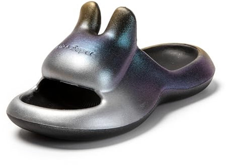 JOMIX Ciabatte Donna Estive Gomma Eva Pantofole Estate Morbido Slippers Nuvola Comodo da Casa Mare Spiaggia Sandali Bassi Ragazza SD9057-7 Argento Oro 38/39