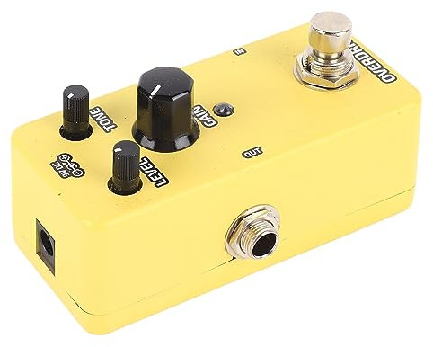 Efectos de Guitarra Eléctrica, Amplificador Pedal de Simulación Efecto bajo Mini Modulación de Bloque único (Sobremarcha amarilla)