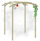 DELUKE® Pergola aus Holz FEOL | 1,8x1,97x2,1m Kiefernholz | Gartenbogen Rankhilfe Pergola Holz Bausatz freistehend Gartendeko Gartenpergola Rosenbogen