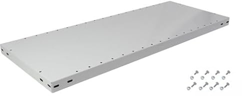qpool24 Zusatz-Fachboden MULTIplus250 1300x400 mm, RAL 7035 lichtgrau, inkl. 8 Schauben + Muttern