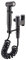 Lavadora 1 en 2 salidas Válvula de control dual 1 en 2 salidas Grifo de inodoro para lavadora en para bidé y baño negro