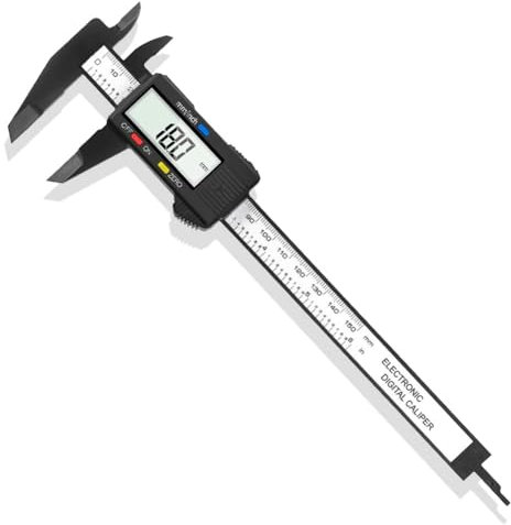 Messschieber Digitale 0-150mm/0-6 Zoll, Hochpräzise Edelstahl Schieblehre,Schwarz Elektronischer Digitaler Schieblehre, Innen- und Außenzähler Mit LED-Anzeige Für Den Heim- und Industriegebrauch