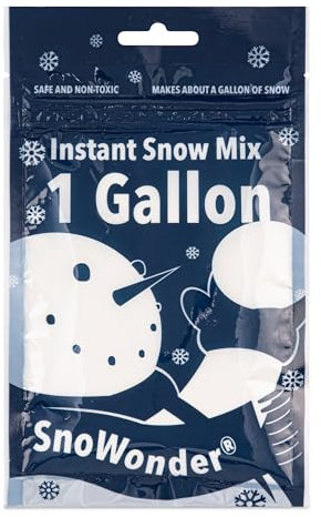 SNOWONDER Kunstschnee für sofortigen Schnee, auch ideal für die Herstellung von Wolkenschleim – Mischung ergibt 3,5 Liter Kunstschnee