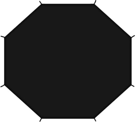kowaku Trampoline Shade Cover, Black Easy to Install for 8 Poles Tearproof Trampolines Canopy, Sun Protection Cover, 10ft