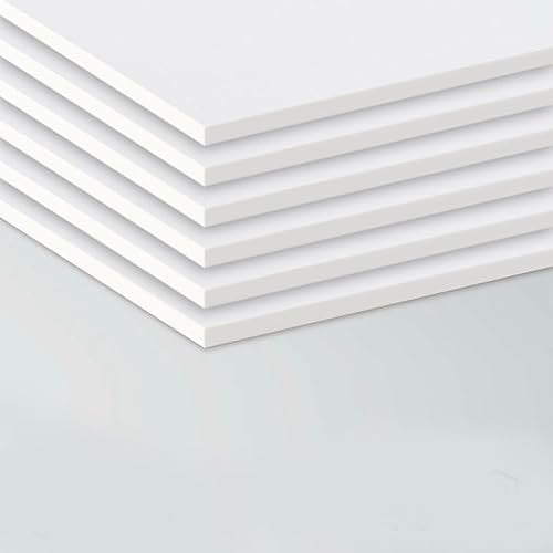 Kit de 6 panneaux en forex couleur blanche épaisseur 10 mm mesure 40 x 30 cm