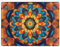 WHJWZY Carpet 160 x 121,9 cm – Flanell-Teppich für Wohnzimmer, Büro und mehr, Kaleidoskop-Mandala-Bild