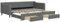 Willood Bettgestelle Sitz-Steh-Betten 2-in-1-Betten Daybeds Dunkelgrau 90 x 200 cm mit Bettkasten & Schublade
