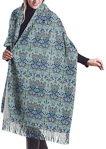 ODHHGDF William Morris Bluebell Columbine Damen-Schal, Halstücher, Kaschmir-Gefühl, Pashmina-Schal, weich, lange Schals für Damen, Siehe Abbildung, Einheitsgröße