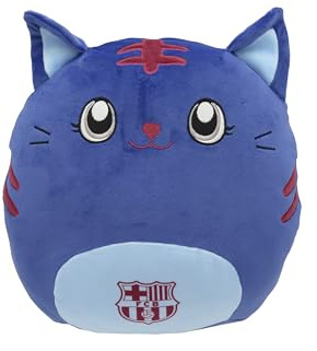CYPBRANDS FC Barcelona Plüschpuppe, Katze, Fußball, 30 cm, Blau, offizielles Produkt