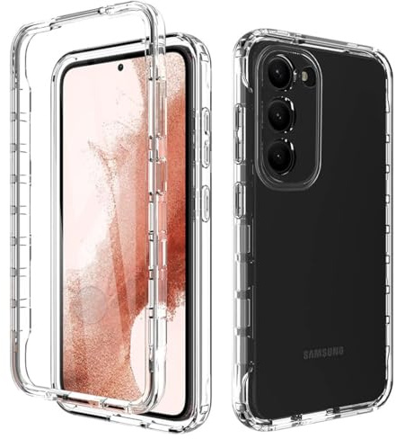 GAPlus 360 Front + Back Full Clear Case Cover For Samsung Galaxy S23+ 5G Case Slim Bumper Shockproof
